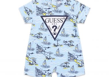 Guess βρεφικό φορμάκι με logo και all-over print - P6GG00K6YW1 Γαλάζιο - GUESS - 