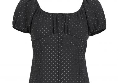 Guess γυναικεία μπλούζα με πουά σχέδιο - W6GHC6WO951 Μαύρο - GUESS - 