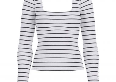 Guess γυναικεία μπλούζα με ριγέ σχέδιο Slim Fit - W6RP49KD492 Ασπρόμαυρο - GUESS - 