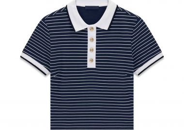 Guess γυναικεία μπλούζα πόλο με ριγέ σχέδιο Slim Fit - W6GP17K2946 Σκούρο Μπλε - GUESS - 