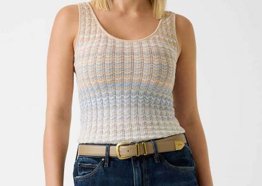 Guess γυναικείο αμάνικο τοπ Slim Fit ''Rosalyn'' - W6GR08Z0589 Γαλάζιο - GUESS - 