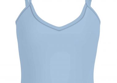 Guess γυναικείο crop top με πλεκτό σχέδιο Slim Fit - W6GPB5KG372 Μπλε Ανοιχτό - GUESS - 