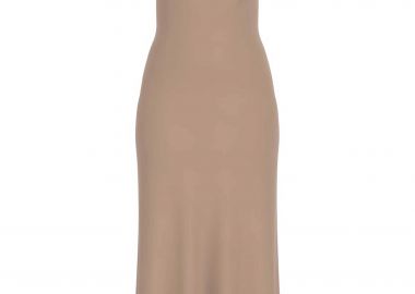 Guess γυναικείο midi αμάνικο φόρεμα με λεπτή τιράντα Slim Fit 