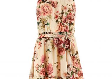 Guess γυναικείo mini αμάνικο φόρεμα με floral print ''Daniele'' - W6GKAEW2555 Ροζ - GUESS - 