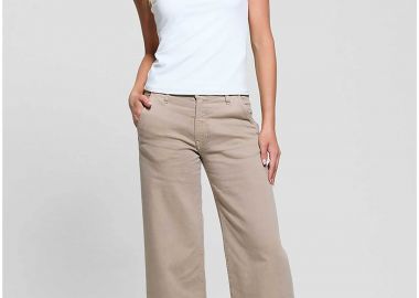 Guess γυναικείο παντελόνι με λογότυπο Wide Leg 