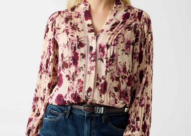 Guess γυναικείο πουκάμισο με floral print - W5RH16WDW82 Ροζ - GUESS - 