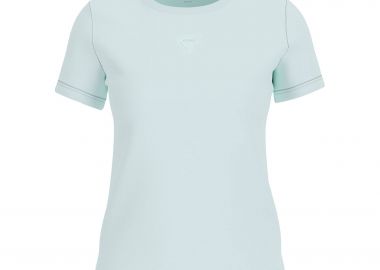 Guess γυναικείο T-shirt και τριγωνικό λογότυπο με στρας Regular Fit - W6GI10K3025 Γαλάζιο - GUESS - 