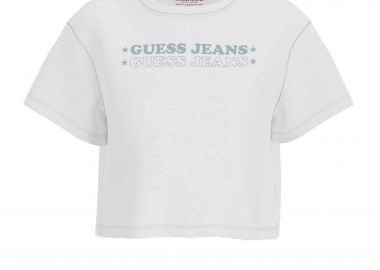 Guess γυναικείο T-shirt με λογότυπο Regular Fit - W6GIC5K8HM0 Λευκό - GUESS - 