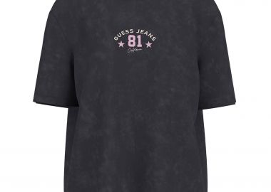 Guess γυναικείο T-shirt με λογότυπο Regular Fit - W6RI20K8HM0 Μαύρο - GUESS - 