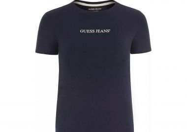 Guess γυναικείο T-shirt με λογότυπο Slim Fit - W4YI01J1314 Μπλε Navy - GUESS - 