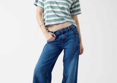 Guess γυναικείο τζιν παντελόνι με ρεβέρ Wide Leg - W6RA2BD5M5L Denim Blue - GUESS - 