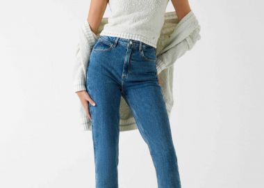 Guess γυναικείο τζιν παντελόνι πεντάτσεπο Mom Fit - W2YA21D4NH5 Denim Blue - GUESS - 