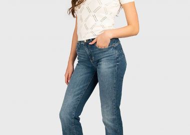 Guess γυναικείο τζιν παντελόνι πεντάτσεπο Straight Fit - W5RA0VD5L72 Denim Blue - GUESS - 