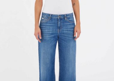 Guess γυναικείο τζιν παντελόνι πεντάτσεπο Wide Leg 