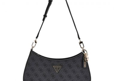 Guess μαύρη τσάντα ώμου Noelle Top Zip 4G Logo - Guess - 