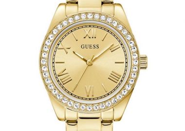 GUESS Mini Luna Crystals - GW0841L7, Gold case with Stainless Steel Bracelet - Guess - 