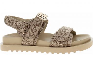 GUESS μπεζ χρυσό σανδάλι FABELIS 2 - Guess - 