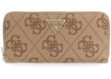 Guess μπεζ latte πορτοφόλι Laurel Wide 4G L - Guess - 