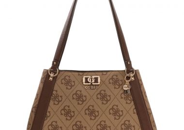 Guess μπεζ latte τσάντα ώμου Karnilla Girlfriend - Guess - 