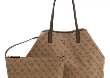 Guess μπεζ latte τσάντα ώμου Victtoria - Guess - 