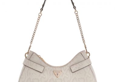 Guess μπεζ snake τσάντα ώμου Serenova - Guess - 