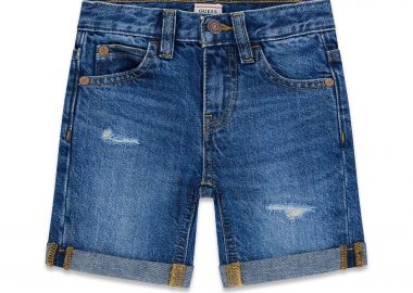 Guess παιδική denim βερμούδα πεντάτσεπη - N6GD06D41E0 Denim Blue - GUESS - 