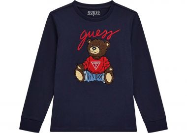 Guess παιδική μακρυμάνικη μπλούζα με print - L5RI32K8HM4 Μπλε Σκούρο - GUESS - 