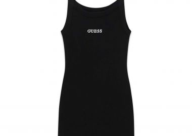 Guess παιδικό αμάνικο φόρεμα με logo print - J6GK28K8RT2 Μαύρο - GUESS - 