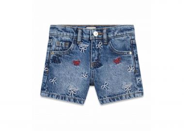Guess παιδικό denim σορτς με κέντημα - K6RD06D45E0 Denim Blue - GUESS - 