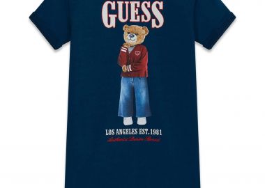 Guess παιδικό φόρεμα με print - J6RK11KAD74 Σκούρο Μπλε - GUESS - 