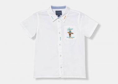 Guess παιδικό πουκάμισο με κέντημα - N6GH04WBHQ1 Λευκό - GUESS - 