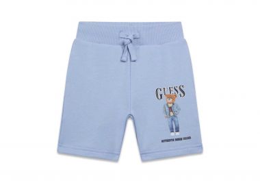 Guess παιδικό σορτς με logo print - N6RD02KAD74 Γαλάζιο - GUESS - 