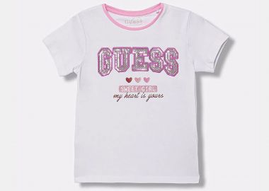 Guess παιδικό T-shirt με κεντημένο λογότυπο - K6RI11K6YW4 Λευκό - GUESS - 