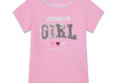 Guess παιδικό T-shirt με κεντημένο λογότυπο - K6RI11K6YW4 Ροζ - GUESS - 