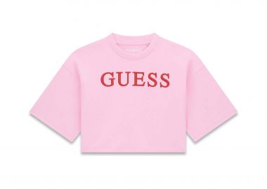 Guess παιδικό T-shirt με κεντημένο λογότυπο Boxy Fit - J6RI11KCNQ4 Ροζ - GUESS - 