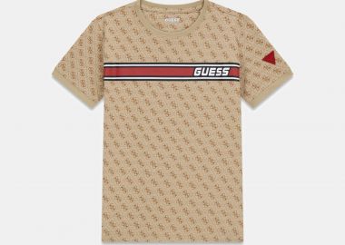 Guess παιδικό T-shirt με logo print - L4YI47J1314 Μπεζ - GUESS - 