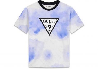 Guess παιδικό T-shirt με logo print - L6RI03K8HM4 Γαλάζιο - GUESS - 