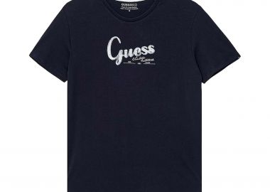 Guess παιδικό T-shirt με λογότυπο - L6GI01K8HM4 Μπλε Σκούρο - GUESS - 