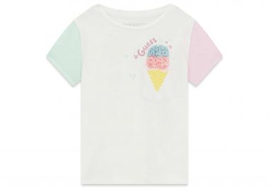 Guess παιδικό T-shirt με print - K6GI14K6YW4 Λευκό - GUESS - 