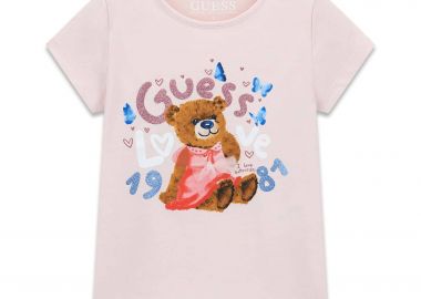 Guess παιδικό T-shirt με print - K6RI03K6YW4 Εκρού - GUESS - 
