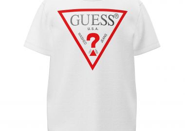 Guess παιδικό T-shirt με triangle logo print (8-16 ετών) - L73I55K8HM0 Λευκό - GUESS - 