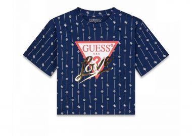 Guess παιδικό T-shirt με triangle logo print - J6RI08K6YW4 Μπλε Σκούρο - GUESS - 