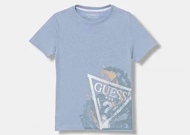 Guess παιδικό T-shirt με triangle logo print - L6RI14K8HM4 Γαλάζιο - GUESS - 