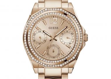 GUESS Ritzy Crystals - GW0685L3, Rose Gold case with Stainless Steel Bracelet - Guess - 