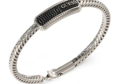 GUESS STEEL Βραχιόλι από Ανοξείδωτο ατσάλι Silver JUMB05018JWSTBKL - Guess Jewellery - 