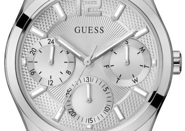 GUESS Zoe Multifunction - GW0760L1, Silver ase with Stainless Steel Bracelet - Guess - 