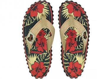 Gumbies Islander Denim Hibiscus FlipFlops GUFFISL109 - Gumbies - 