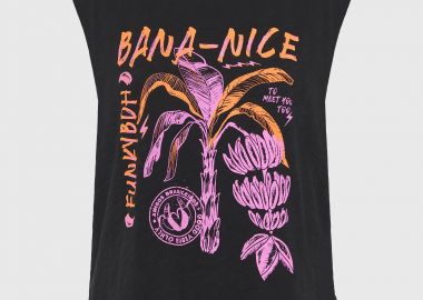 Γυναικεία αμάνικη μπλούζα με τύπωμα - FUNKY BUDDHA - 