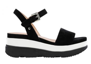 Γυναικεία Ανατομικά Δερμάτινα Flatforms Geox Gardenia D02HBC 00021 C9999 Μαύρα - Geox - 