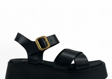 Γυναικεία Ανατομικά Δερμάτινα Flatforms Ragazza 0724 Μαύρα - Ragazza - 